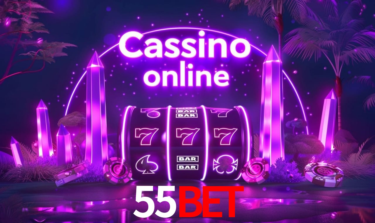 Imagem promocional da 55bet mostrando a plataforma e suas vantagens